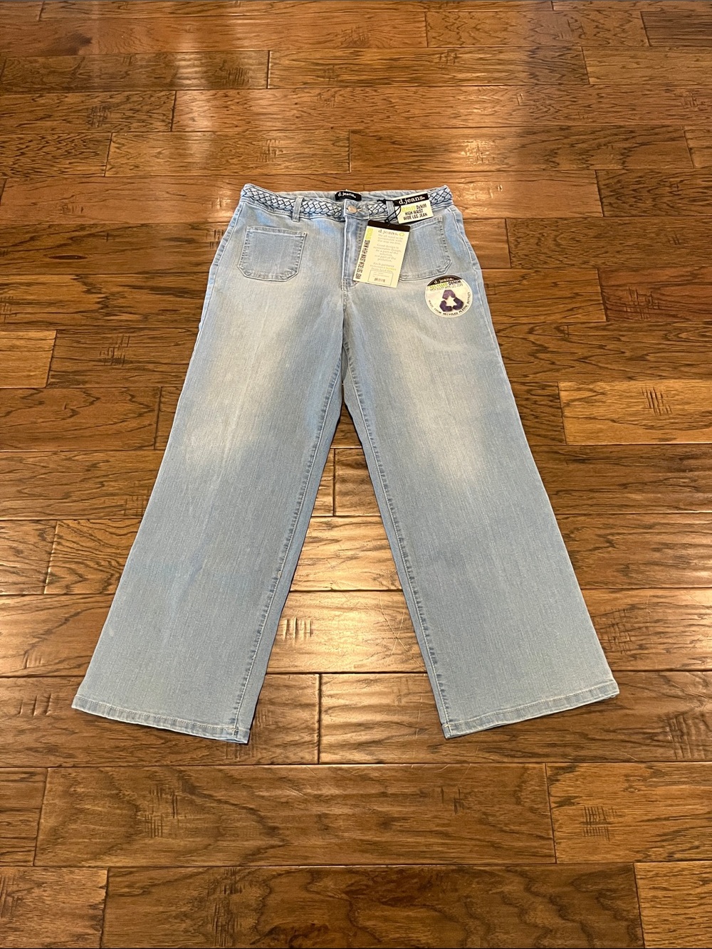 D. Jeans Recycled Denim High Waist Wide  Leg NWT Size 12
